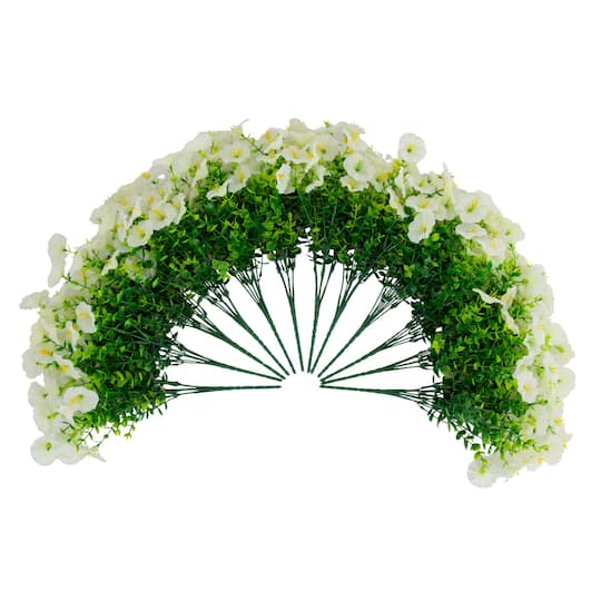Michaels, 14" UV Resistant Artificial Morning Glory Bushes, 12ct. – Category: Bushes